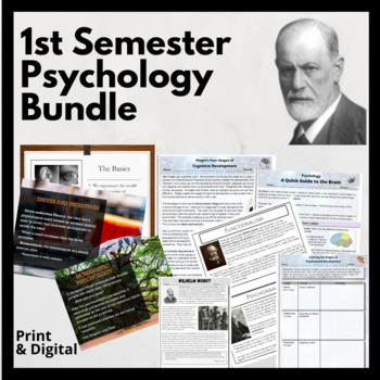 Preview of 1st Semester Psychology Curriculum Bundle: Print & Digital