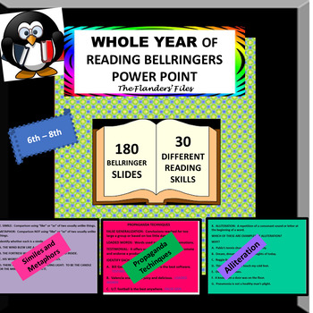 Preview of WHOLE YEAR OF READING BELLRINGERS POWER POINT