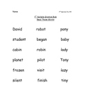 Syllable Division Rules Worksheets & Teaching Resources | TpT