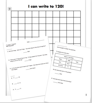 Preview of 1st Trimester 1st grade Math Assessment