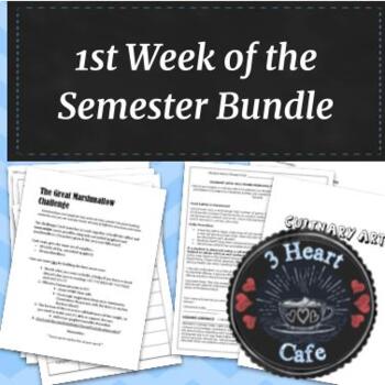 Preview of 1st Week of The Semester for Culinary Arts Bundle
