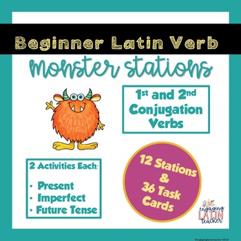 Preview of 1st and 2nd Conjugation Latin Verb Endings Activities