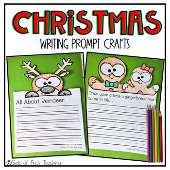Preview of 1st and 2nd Grade Christmas Writing Crafts - No Prep Christmas Writing Prompts