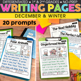 1st and 2nd Grade December Writing Prompts | Print and Digital