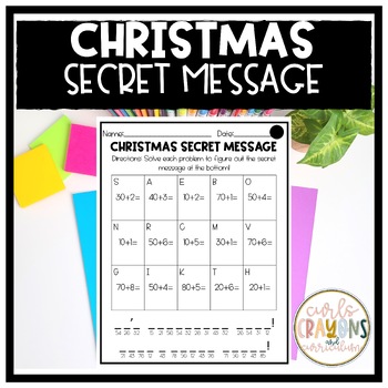 1st and 2nd Grade Expanded Form Activity Christmas Secret Message