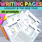 1st and 2nd Grade January Writing Prompts | Print and Digital