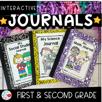 Preview of 1st and 2nd Grade Journal Bundle (Math, Science, & Social Studies)