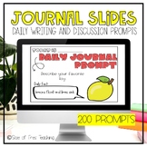 1st and 2nd Grade Journal Slide Writing Prompts- No Prep