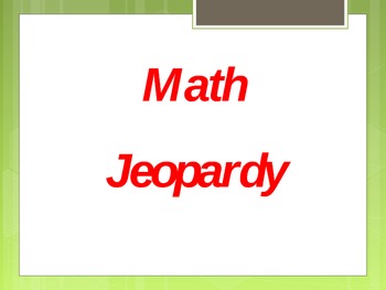 Preview of 1st and 2nd Grade Math Jeopardy (-, +, $)