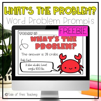 Preview of 1st and 2nd Grade Math Prompts - The answer is__. What is the problem? FREEBIE