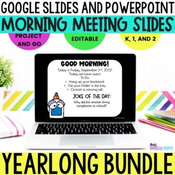 Preview of 1st and 2nd Grade Morning Meeting Slides and Activities