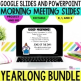 1st and 2nd Grade Morning Meeting Slides and Activities