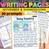Thanksgiving Writing - 1st & 2nd Grade November Writing Prompts