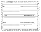 1st and 2nd Grade Opinion Writing Graphic Organizer - Writ