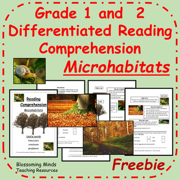 Preview of 1st and 2nd Grade Reading Comprehension : Microhabitats
