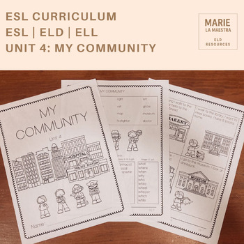 Preview of 1st and 2nd Grade Reading and Writing Curriculum | ESL Curriculum | My Community