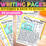 September Writing Prompts for 1st & 2nd Grade - Back to Sc