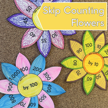 Preview of Skip Counting by 2, 5, 10, 25, 50, and 100 Math Activity / Spring Craft