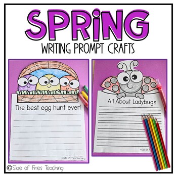 Preview of 1st and 2nd Grade Spring Writing Crafts | No Prep Spring Writing Prompts