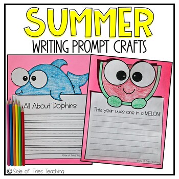 Preview of 1st and 2nd Grade Summer Writing Crafts - No Prep End of the Year Writing