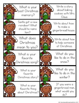 1st and 2nd Grade Writing Center | December Printables & Activities