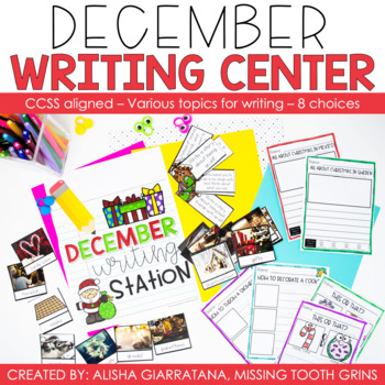 Preview of 1st and 2nd Grade Writing Center | December Printables & Activities Holidays