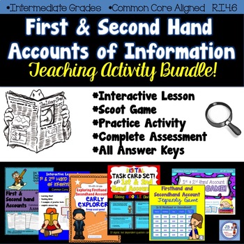 Preview of 1st and 2nd Hand Account Lesson & Activity BUNDLE!