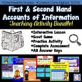 1st and 2nd Hand Account Lesson & Activity BUNDLE!