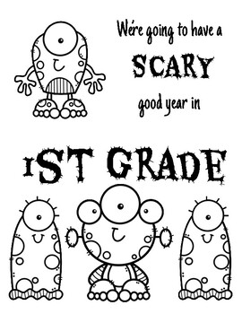 First Day Of First Grade Coloring Sheet Worksheets Teaching Resources Tpt