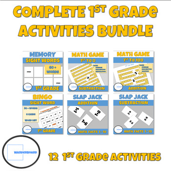 Preview of Year Long 1st grade Activities & Games Bundle