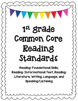 1st grade Common Core Reading Standards (FREE!) by The Primary Journey