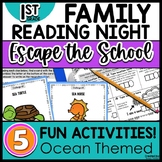 Family Reading Night 1st Grade Escape the School OCEAN THEME