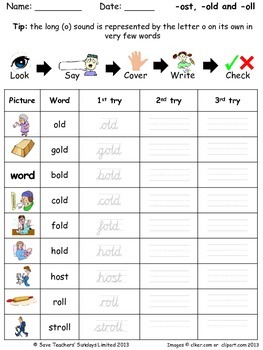 1st grade / First grade Spelling & HANDWRITING Worksheets ...