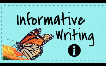 Preview of 1st grade Informative Writing Resource with 3 Mentor Texts