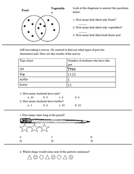 Preview of SAT 10 Math Practice 1st grade