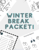 1st grade Pre-Winter Break Packet