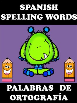 Preview of 1st grade Spanish Spelling Words - (Todo el año) - Palabras de Ortografía
