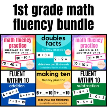 Preview of 1st grade math fact fluency bundle