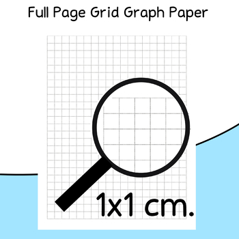 Preview of 1x1 Centimeter Squares Full Page Grid Graph Paper, 19x25 Boxes