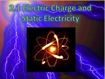 Preview of 2.1 Electric Charge & Static Electricity, PowerPoint, Notes, PhET Activity