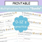 0-12 multiplication tables practice - division - inverse o