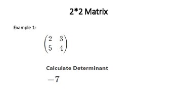 Preview of 2*2 Matrix