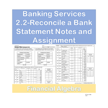Preview of 2.2 Reconciling A Bank Statement, Financial Algebra, Balancing statements