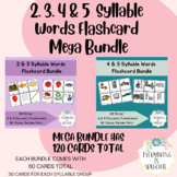 2, 3, 4 & 5 Syllable Words Flashcard Mega Bundle