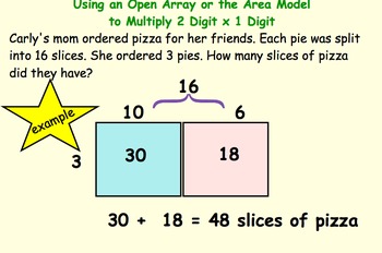Preview of 2-3 Digit  Multiplication Smartboard 4.NBT.B. Area Model and Traditional