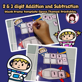 2 & 3 digit Addition and Subtraction blank frame template-