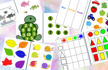 Preview of 2-3 year old LEARNING WORKBOOK. PDF learning worksheets Printable busy book