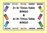 2, 4 and 8 Times Table BINGO