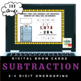 2-4 digit Subtraction with Ungrouping- Boom Cards-Distance