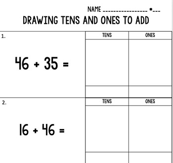 2.4B 2 digit addition drawing blocks (with regrouping) by LearnWithLace